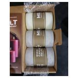 Melt Candle Pillar Candles, 3 Pack - Unscented Candles for Home, Church, Weddings, & More - 3 x 4, White