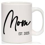 Breezy Valley Mom Est 2025 Mug for Expecting Mothers New Mom Gifts for Women, First Mothers Day Gifts for Mommy to Be, Baby Shower, Pregnancy Announcement Coffee Mug