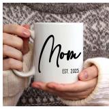 Breezy Valley Mom Est 2025 Mug for Expecting Mothers New Mom Gifts for Women, First Mothers Day Gifts for Mommy to Be, Baby Shower, Pregnancy Announcement Coffee Mug