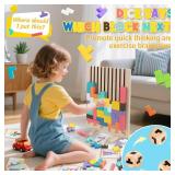 JONEG Games for 3+ Year Olds Kids- Wooden Stacking Puzzles - Brain Teasers 3D Russian Blocks Board - STEM Montessori Toys for Ages 3 4 5 6 7 10 - Gift for Toddlers Classroom Travel