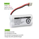 Kruta BT162342 BT262342 Cordless Phone Batteries Compatible with BT183342 BT283342 BT166342 BT266342 VTech CS6114 CS6419 CS6719 at&T EL52300 CL80111 Handset Telephone (Pack of 2)