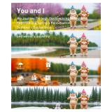 Leverse 2 PCS Garden Gnomes, 4.7 Inch Outdoor Statues, Funny Garden Gnomes Decorations for Yard, Lawn, Patio, Unique Home Decor Gifts for Woman, Man, Easter, Halloween, Christmas, Housewarming