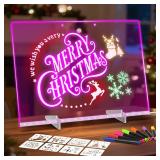 LumiBoard LED Drawing Board for Kids, 13.7x10 Light Up Acrylic Dry Erase Led Note Board with Colors, Doodle Glow Board with Stand, Magic Drawing Tablet as Christmas & Birthday Gifts for Girls Boys