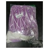 Hulaha Girls Warm Princess Velvet Hooded Cape Kids Play Party Cape Girls Dress up Coloak Purple 5-7Years