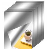 Zonon Flexible Mirror Sheets Self Adhesive Non Glass Mirror Tiles Stickers for Home Wall Decor(10 Pieces,9 x 13 Inches)