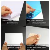 Zonon Flexible Mirror Sheets Self Adhesive Non Glass Mirror Tiles Stickers for Home Wall Decor(10 Pieces,9 x 13 Inches)