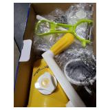 Ourokhome Rotary Cheese Grater Hand Crank, Kitchen Shredder Speed Mandolin Slicer Nut Grinder with Handle and Drum Blades for Cheese, Vegetable, Walnut, Chocolate, Potato, Carrot, 3 Blades, Yellow