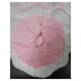 Civaner 3 Pack Faux Fur Mini Winter Tree Plush Skirt Pink with White Plush Tree Mat 15 Inches Skirt for Winter Holiday Party Indoor Outdoor Home Decoration