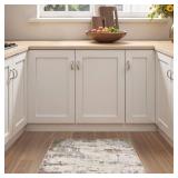 UERMEI 2x3 Entryway Area Rug: Washable Neutral Modern Abstract Small Rug - Non-Slip Low Pile Throw Indoor Carpet for Entrance Kitchen Front Door Mat Bathroom Entry Kids Room - Brown/Grey/Beige