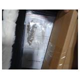 Greenstell Vanity Stool Chair Faux Fur with Storage, 15.7L x 11.8W x 19.4H Soft Ottoman 4 Metal Legs with Anti-Slip Feet, Furry Padded Seat, Modern Multifunctional Chairs for Makeup, Bedroom White