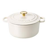 CAROTE Enameled Cast Iron Dutch Oven Pot with Lid, 4 QT Dutch Ovens, Heavy-Duty Cast Iron Pot for Sourdough Bread Baking, Braising, Stews, Roasting, Healthy & Non-Toxic, Dual Handles, All Stovetop