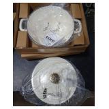 CAROTE Enameled Cast Iron Dutch Oven Pot with Lid, 4 QT Dutch Ovens, Heavy-Duty Cast Iron Pot for Sourdough Bread Baking, Braising, Stews, Roasting, Healthy & Non-Toxic, Dual Handles, All Stovetop