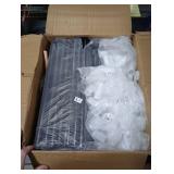 LOKEME Wardrobe Closet,Portable Closet for Bedroom Steel Pipe Diameter 19mm Strong and Sturdy Black Portable Closets for Hanging Clothes with 3 Hanging rods, 6 Storage Shelves and Side Pockets