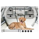 Gtongoko Dog Car Barriers for SUVs, Vehicles, Cars, Trucks, Upgraded Adjustable Heavy-Duty Wire Mesh Pet SUV Barriers Universal-Fit, Car Accessories Safety Travel, 2pcs 51.2In Elastic Ropes Included