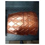 Lanpn Metal Christmas Tree Collar 20 inch, Christmas Tree Ring Collar for Small Mini Pencil Xmas Stand Cover Real Artificial Trees Indoor Outdoor Decoration (Bronze, Diamond)