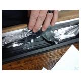 TUTOTAK Small Narrow LED End Table with Charging Station, Side Table Outlets, Nightstand with 2 Cloth Drawers, Set of 2, Couch Table, for Living Room, Bedroom, Bedside, Brown TB01BB056