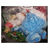 XIHULGJIN Christmas Dog Toys, Octopus Dog Toy with 10 Pcs Small Dog Toy, Crinkle Plush Dog Toy for Puppies, Interactive Holiday Pet Toys Sets (Blue)