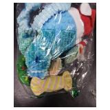 XIHULGJIN Christmas Dog Toys, Octopus Dog Toy with 10 Pcs Small Dog Toy, Crinkle Plush Dog Toy for Puppies, Interactive Holiday Pet Toys Sets (Blue)