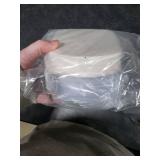 NADUSEP Sandwich Containers, 2 Pcs Sandwich Box Food Storage Toast Shape Holder Plastic for Lunch, Sandwich Keeper for Adults Prep Microwave (White Grey)