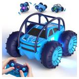 MaxTronic Amphibious Remote Control Car,Rechargeable RC Cars Toy 360° Flips Rotation Stunt Crawler 15KM/H 4WD All Terrain Outdoor Indoor Toy for Kids Boys Girls 3-12