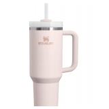 STANLEY Quencher H2.0 Tumbler with Handle and Straw 40 oz Flowstate 3-Position Lid Cup Holder Compatible for Travel Insulated Stainless Steel Cup BPA-Free Rose Quartz 2.0