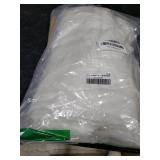 River Dream White Fabric Shower Curtain or Liner with Sheer Window, No Liner Included or Needed, Water Repellent, Machine Washable, 71x74 inches