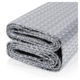 Reflective Bubble Insulation Sheet, Double Side Aluminum Foil Bubble Shield, Aluminum Foil Thermal Insulation Radiant Barrier for Windows, RV, Roof, Garage Door (23.6IN X 10FT)