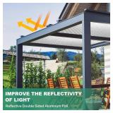 Reflective Bubble Insulation Sheet, Double Side Aluminum Foil Bubble Shield, Aluminum Foil Thermal Insulation Radiant Barrier for Windows, RV, Roof, Garage Door (23.6IN X 10FT)