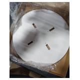 Lallisa 12 Snowflake Frozen Cake Stand White 3D Snowflake PVC Cake Decorations with Engraved Snow Themed Holder Winter Dessert Stand Centerpieces for Winter Birthday Christmas Frozen Party Supplies