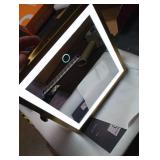 WZKALY Rechargeable Wall Mounted Makeup Mirror with Lights, 4000mAh Double Sided 1X/10X Magnifying Vanity Mirror with 3 Color Lights, Touch Dimmable, 360° Extension Foldable Arm (Antique Brass)