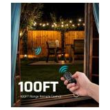 DEWENWILS Outdoor Dimmer for String Lights with Remote Waterproof Plug-in Dimmer, 100FT Range, 150W Dimmable LED/300W Tungsten Bulbs, Dimmer Switch for Dimmable String Lights