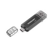 Vansuny 64GB Type C Flash Drive 2 in 1 OTG USB 3.0 + USB C Memory Stick with Keychain Dual Type C Thumb Drive Photo Stick Jump Drive for Android Smartphones, Computers, MacBook, Tablets, PC