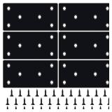 HOUYITOU 6PCS 3.11 x 1.57 inch Black Flat Mending Plate, Metal Bracket with Holes, Straight Steel Brace Fixing Joining Plate for Wood with 36PCS Screws