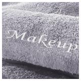 Cosy Family 10 Pack Makeup Remover Wash Cloths - Soft Microfiber Fingertip Facial Cleansing Cloths for Hand and Make Up, 12 x 12 in, Grey