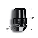 Gorilla Automotive 71631NBC Acorn Black Chrome Wheel Locks (12mm x 1.50 Thread Size) Pack of 4