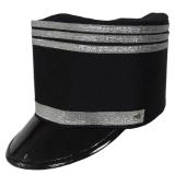 Dress Up America Marching Band Hat Band Major Uniform Costume Accessory for Adults (Black)