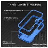 I-HONVA for iPhone 16 Plus Case [Compatible with MagSafe] Shockproof 3-Layer Full Body Protection [Without Screen Protector] Rugged Heavy Duty Cover Case for Apple iPhone 16 Plus 6.7,Sea Blue