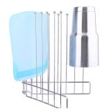 LEKUSHA Foldable Bottle Drying Rack, Reusable Storage Bag Drying Rack, SUS 304 Stainless Steel Dryer Stand for Water Bottle Cup Mug Tumbler Cutting Board Lids