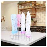 LEKUSHA Foldable Bottle Drying Rack, Reusable Storage Bag Drying Rack, SUS 304 Stainless Steel Dryer Stand for Water Bottle Cup Mug Tumbler Cutting Board Lids