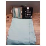 95"x52" Insulated Back Tab Blackout Window Curtain Panels Blue - Lush Dcor: Noise Reduction, Energy Efficient, Thermal