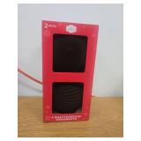 2 Count Dark Brown Velvet-Feel Jumbo Shatterproof Christmas Ornaments, 5.9", by Holiday Time