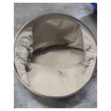 Bone Dry Pet Storage Collection Striped Paw Patch Bin Large Round Brown