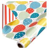 American Greetings Wrapping Paper 175 sq. ft. 1 Roll 30 in x 70 ft. Birthday Balloons