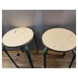 Pack of 2, Stackable Dorm Accent Stool Green - Room Essentials - Retail: $50