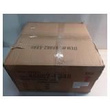 HomePop Round Leatherette Storage Ottoman with Lid, Large, Cream Faux Leather  - Retail: $88