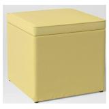 Yellow Storage Ottoman with Lid
