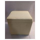 Yellow Storage Ottoman with Lid