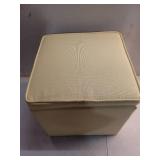 Yellow Storage Ottoman Cube
