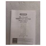 1500-Watt Black Indoor Electric Oil-Filled Radiator Convection Radiant Space Heater with Remote Control for Living Space - Retail: $100