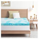2 Inch Full Memory Foam Mattress Topper, Gel Foam Mattress Topper for Pressure Relief, Ventilated Design Bed Topper in a Box Full